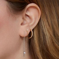 CZ Chain Threader Hypoallergenic Earrings | Rowan