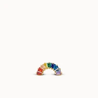 24k Titanium Rainbow Arch Flat Back Stud Hypoallergenic Earrings | Rowan