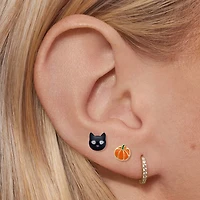 Black Cat Studs Hypoallergenic Earrings | Rowan
