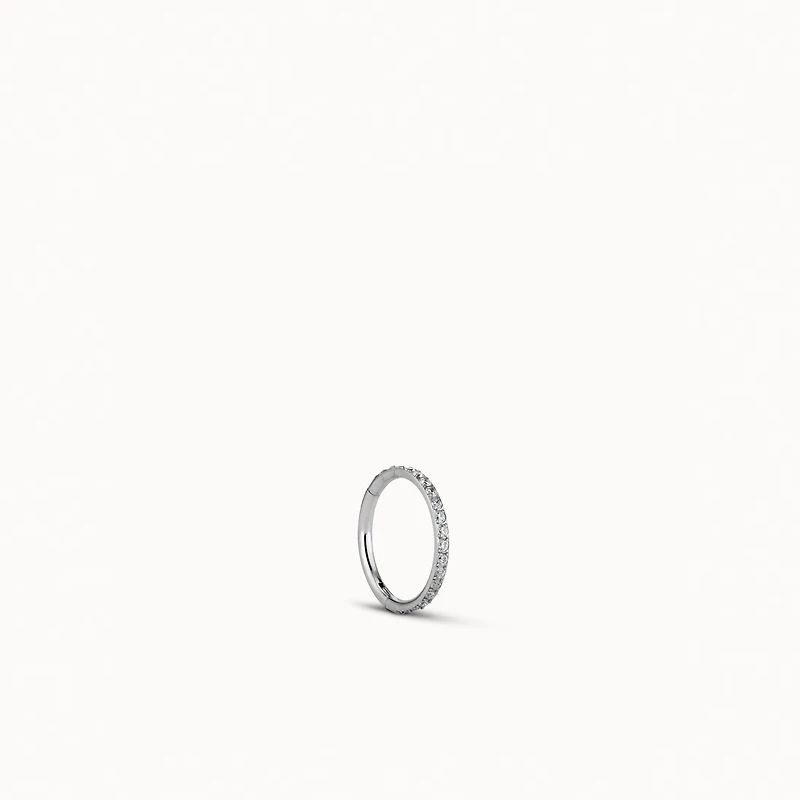 24k CZ Endless Hoop 10mm Hypoallergenic Earrings | Rowan