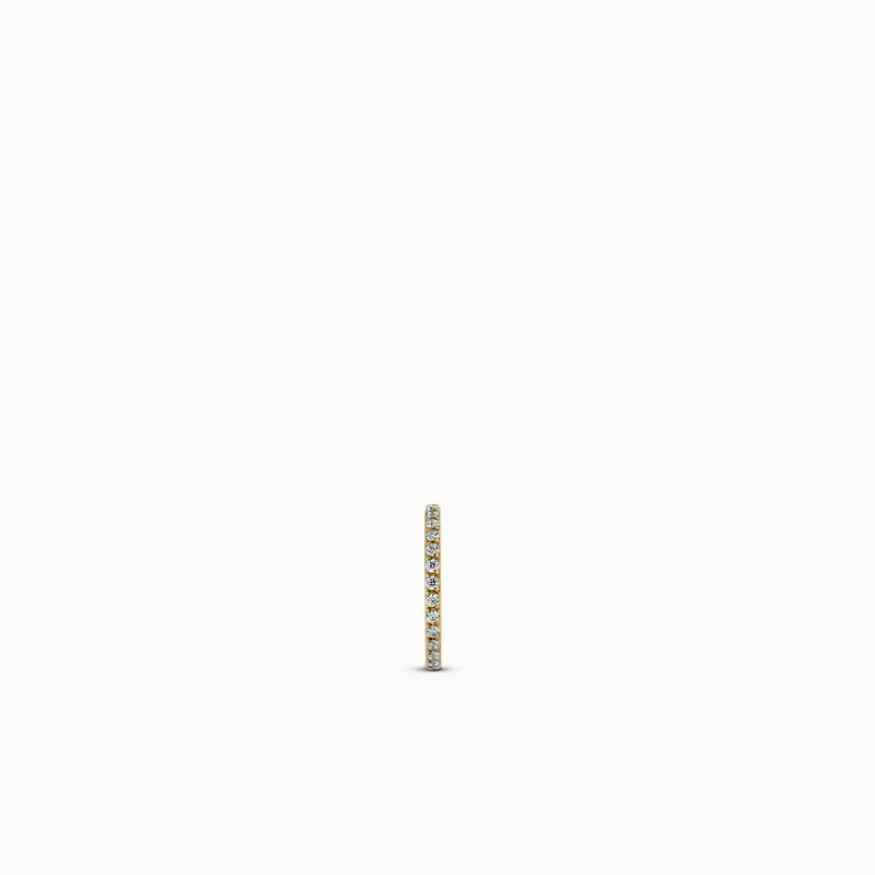 24k CZ Endless Hoop 10mm Hypoallergenic Earrings | Rowan
