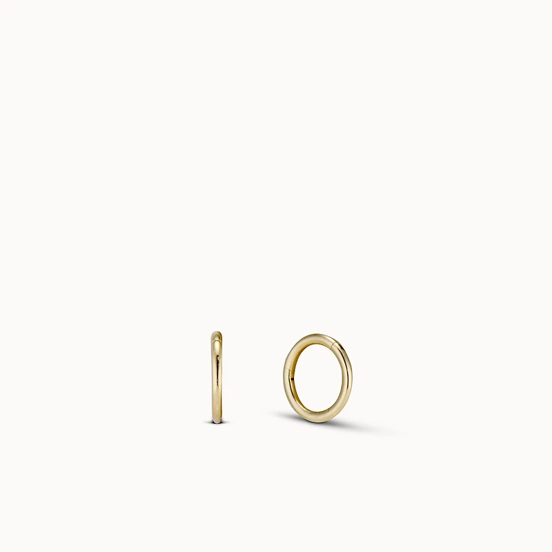 24k Endless Hoop 8mm Hypoallergenic Earrings | Rowan