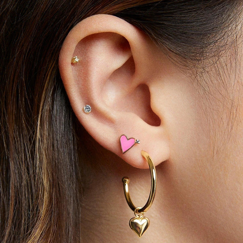 Love Charm Hoops Hypoallergenic Earrings | Rowan