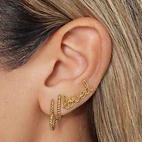 Charmed Rope Hoops Hypoallergenic Earrings | Rowan