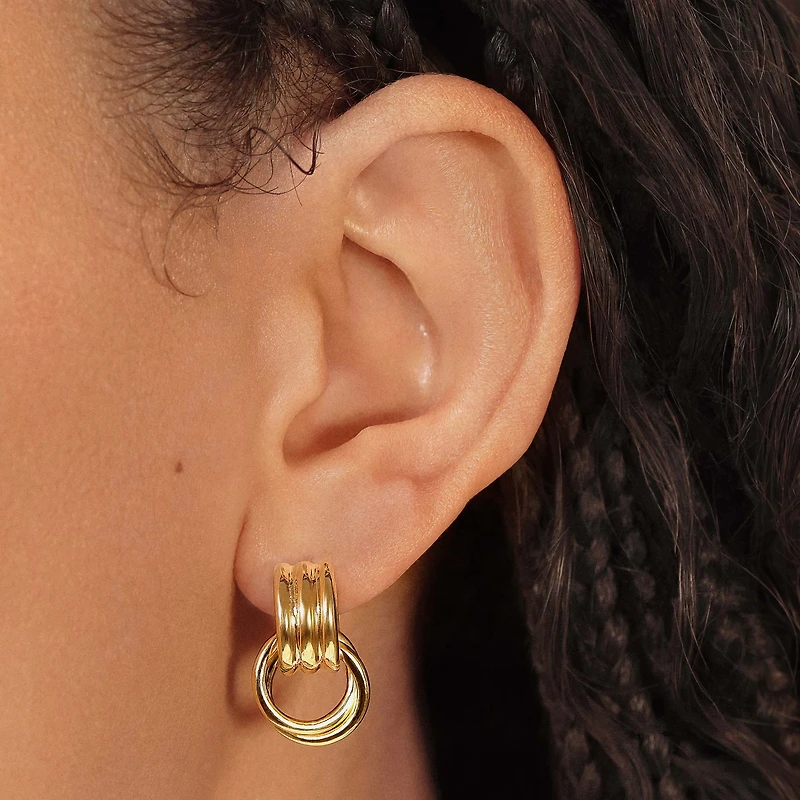 Doorknocker Knot Hoops Hypoallergenic Earrings | Rowan