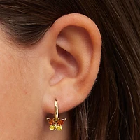 Butterfly CZ Charm Hoops Hypoallergenic Earrings | Rowan