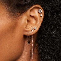 14k Gold Lightning Bolt CZ Hypoallergenic Earrings | Rowan