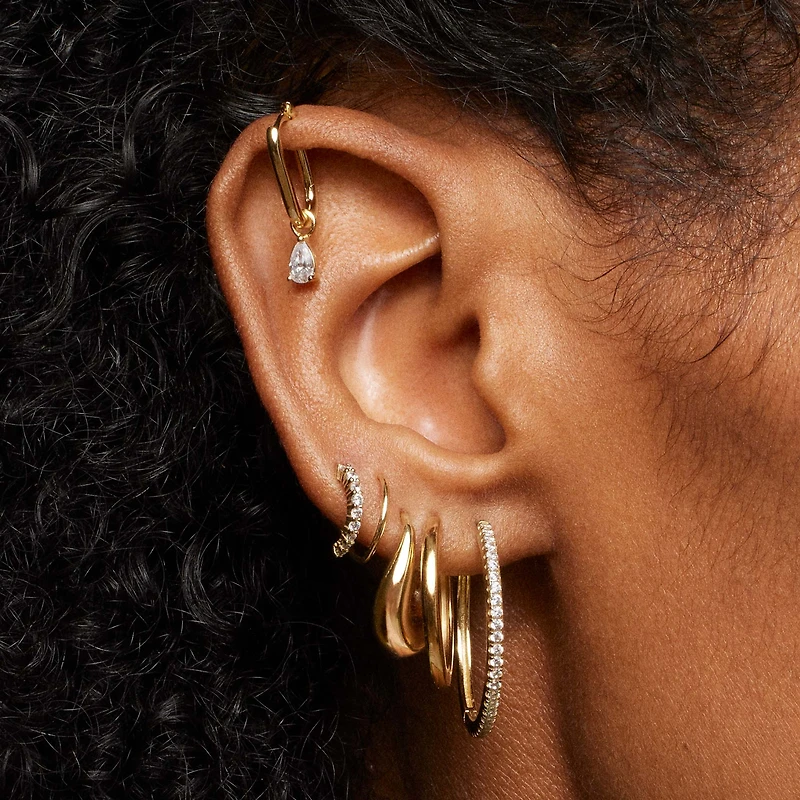 Charmed Oval Hoops Hypoallergenic Earrings | Rowan