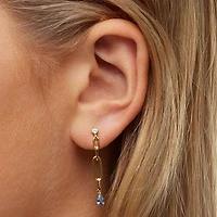 Chain CZ Link Drops Hypoallergenic Earrings | Rowan