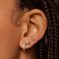 October Birthstone Hoops Hypoallergenic Earrings | Rowan