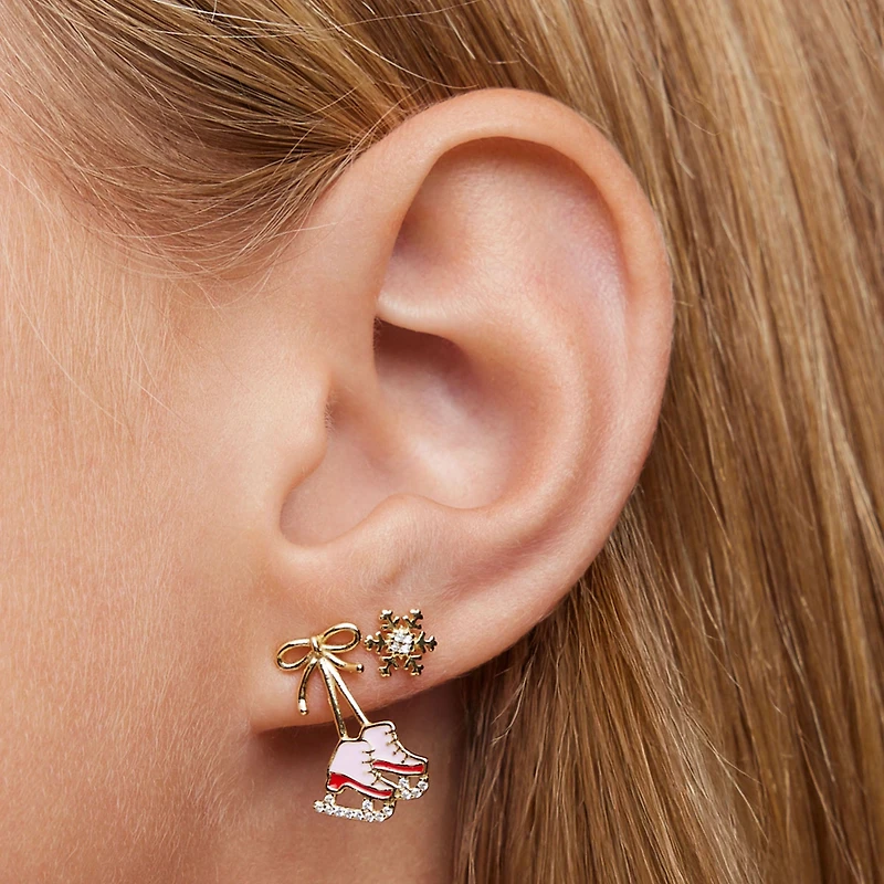Ice Skating Essentials Set Hypoallergenic Earrings | Rowan
