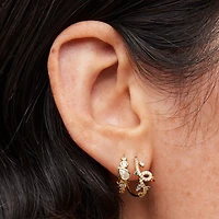 Christmas Lights CZ Hoops Hypoallergenic Earrings | Rowan