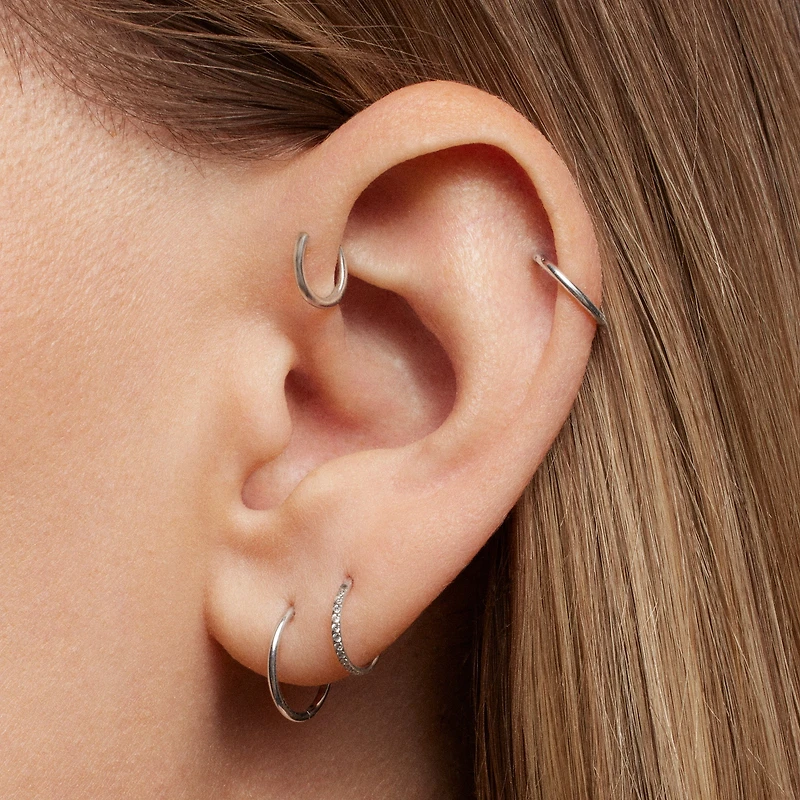 24k Endless Hoop 12mm Hypoallergenic Earrings | Rowan