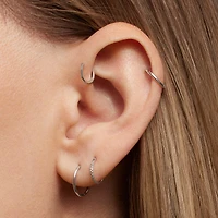24k Endless Hoop 8mm Hypoallergenic Earrings | Rowan