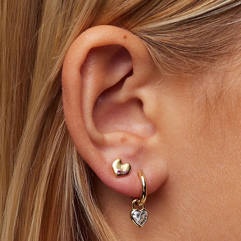 Heart of Gold Studs