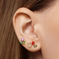 Kindhearted CZ Studs Hypoallergenic Earrings | Rowan