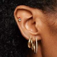 CZ Santa Studs Hypoallergenic Earrings | Rowan