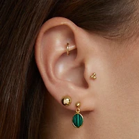 Malachite Drop Earrings Hypoallergenic Earrings | Rowan