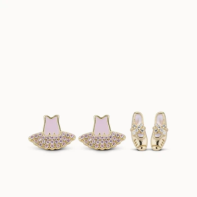 Ballet CZ Studs Set Hypoallergenic Earrings | Rowan