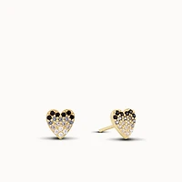 Heart Pavé Stud Hypoallergenic Earrings | Rowan
