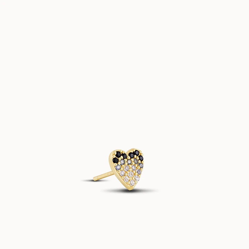 Heart Pavé Stud Hypoallergenic Earrings | Rowan