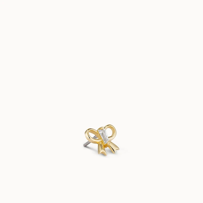 14k Wrap It With A Bow Flat Back Stud Hypoallergenic Earrings | Rowan