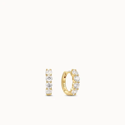 Brilliant Basic CZ Huggies Hypoallergenic Earrings | Rowan
