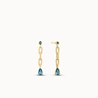 Chain CZ Link Drops Hypoallergenic Earrings | Rowan