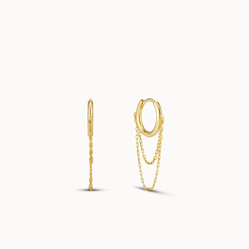 Chain Reaction Hoops Hypoallergenic Earrings | Rowan