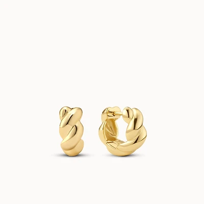 Chubby Twist Huggies Hypoallergenic Earrings | Rowan
