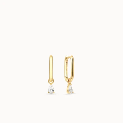 Classic CZ Charm Huggies Hypoallergenic Earrings | Rowan