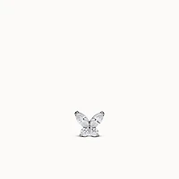 Titanium CZ Butterfly Flat Back Stud