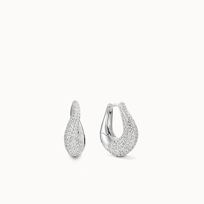 CZ Flex Hoops Hypoallergenic Earrings | Rowan