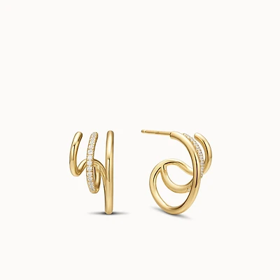 Triad CZ Hoops Hypoallergenic Earrings | Rowan