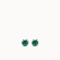 14K Yellow Gold 3mm CZ Birthstones Hypoallergenic Earrings | Rowan