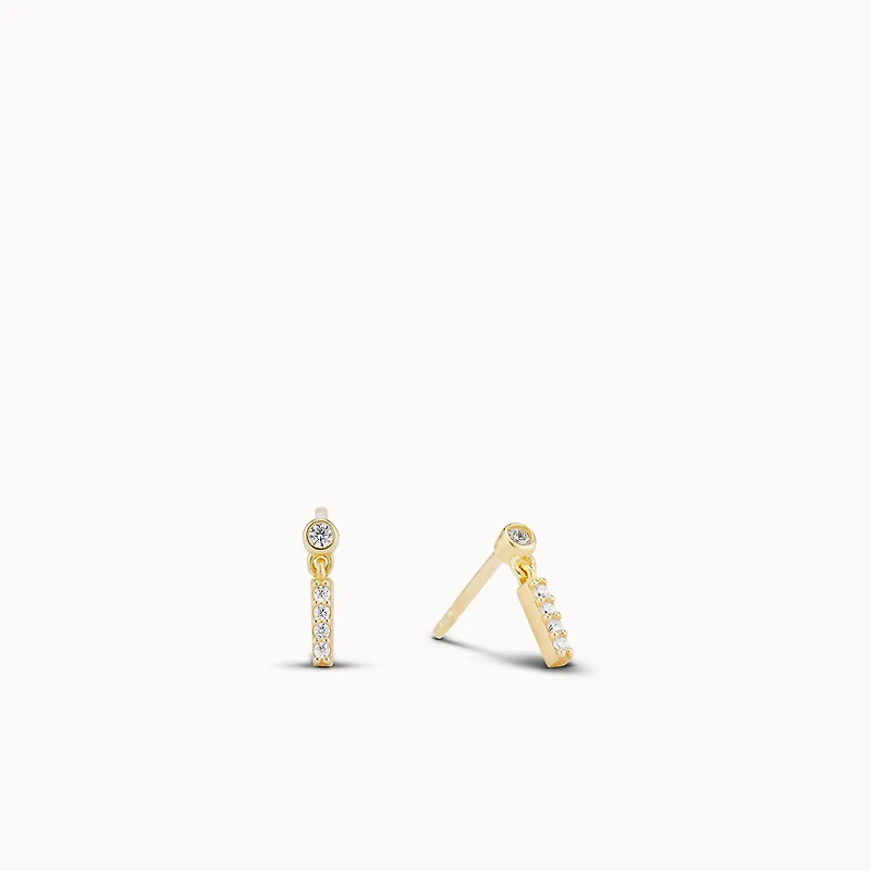Dusk to Dawn CZ Drop Studs Hypoallergenic Earrings | Rowan