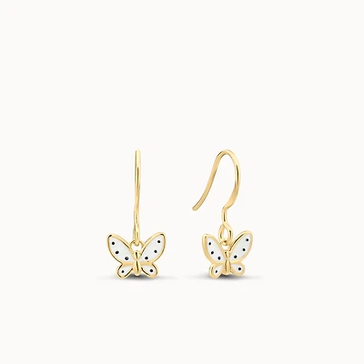 Butterfly Enamel Drops Hypoallergenic Earrings | Rowan
