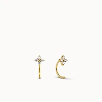 Fleur CZ Huggies Hypoallergenic Earrings | Rowan