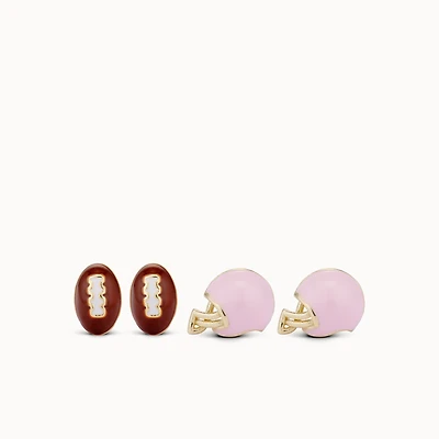 Football Studs Set Hypoallergenic Earrings | Rowan