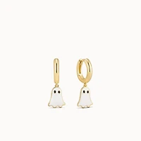 Ghost Charm Hoops Hypoallergenic Earrings | Rowan