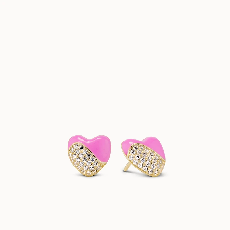 Half a Heart Studs Hypoallergenic Earrings | Rowan