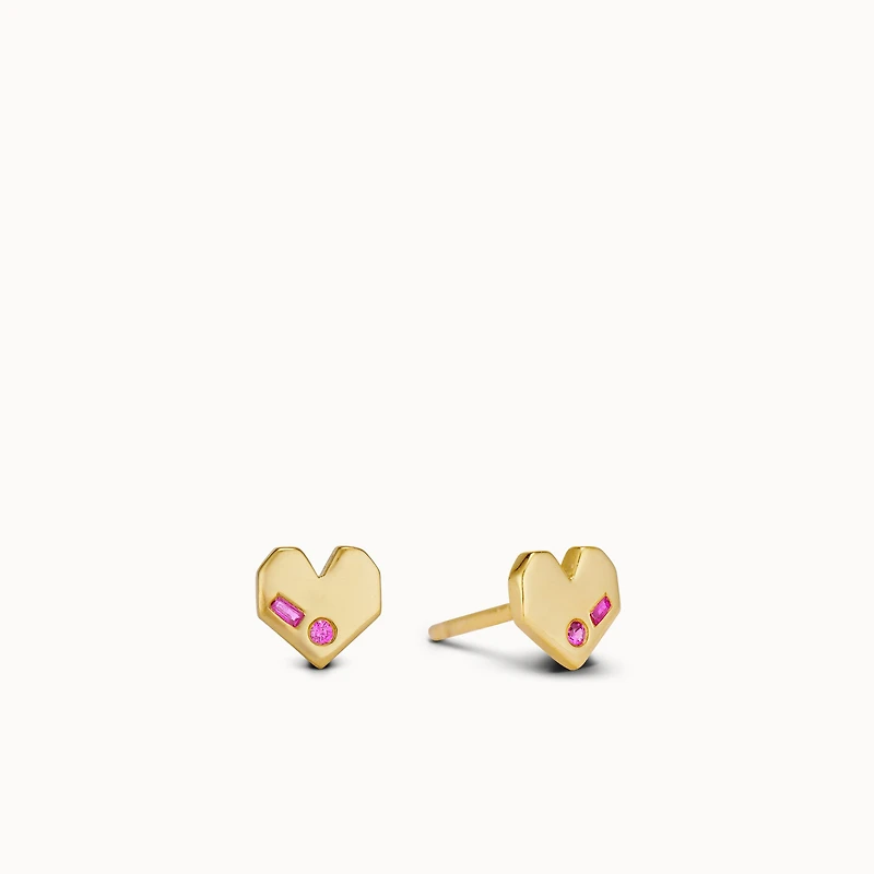 Heart of Gold Studs