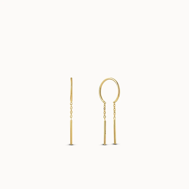 Linear Loop Hoops Hypoallergenic Earrings | Rowan
