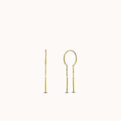 Linear Loop Hoops Hypoallergenic Earrings | Rowan