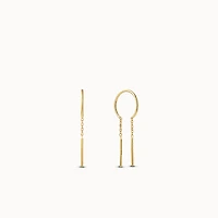 Linear Loop Hoops Hypoallergenic Earrings | Rowan