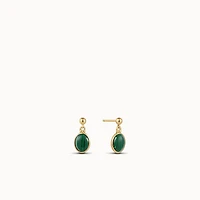 Malachite Drop Earrings Hypoallergenic Earrings | Rowan