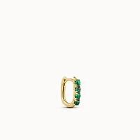 Malachite Studded Huggie Hypoallergenic Earrings | Rowan