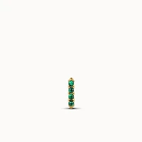 Malachite Studded Huggie Hypoallergenic Earrings | Rowan