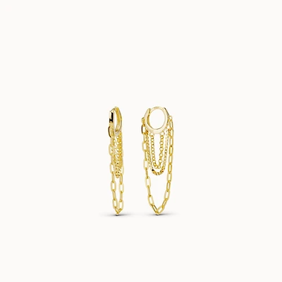 Multi Chain Hoop Hypoallergenic Earrings | Rowan