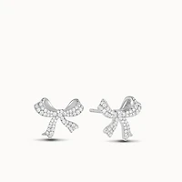 Take a Bow Pavé Studs Hypoallergenic Earrings | Rowan